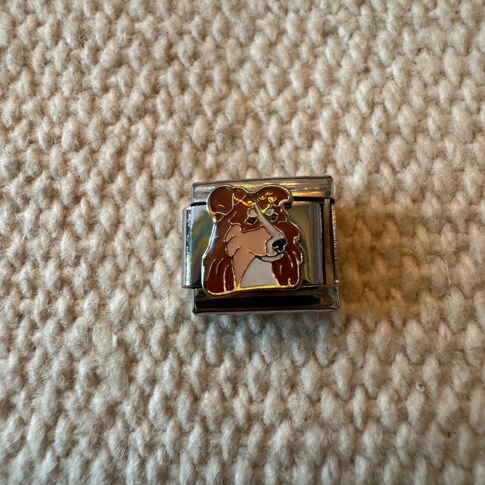 Rough Collie Dog Italian Charm Link